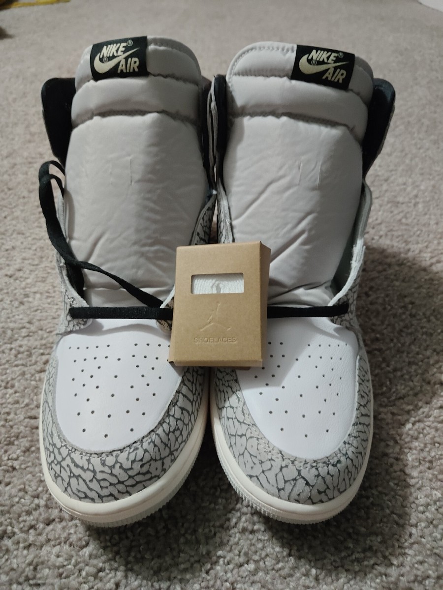 Size 18 - Jordan 1 Retro OG High White Cement Brand NEW OG BOX & Extra Laces Nike Air Jordan 1 Retro High OG White Cement DZ5485-052 Mens  main image 3
