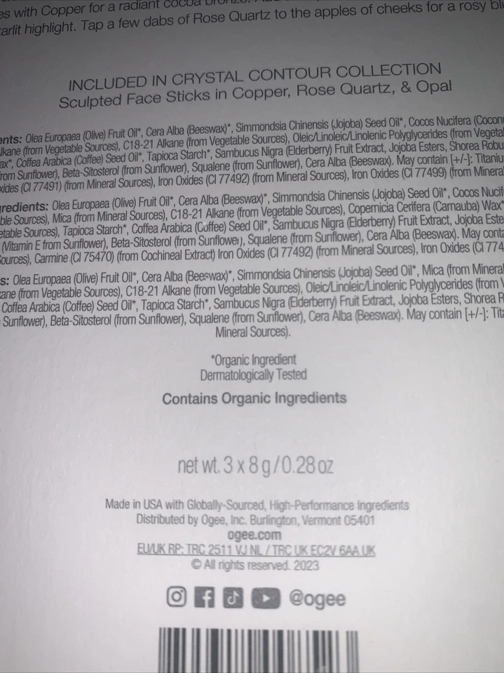 Ogee Crystal Contour Collection BNIB - Image 3 of 3