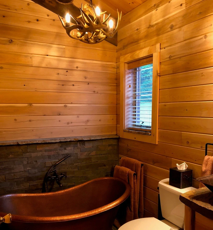 CANDELABRO DE CIERVO COLA BLANCA REAL CON ASTA 4 LÁMPARAS. LUCES RÚSTICAS DE CDN #U5 Foto 3 de 3