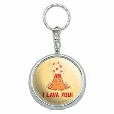 I Lava You Love Volcano Funny Humor Portable Travel Ashtray Keychain