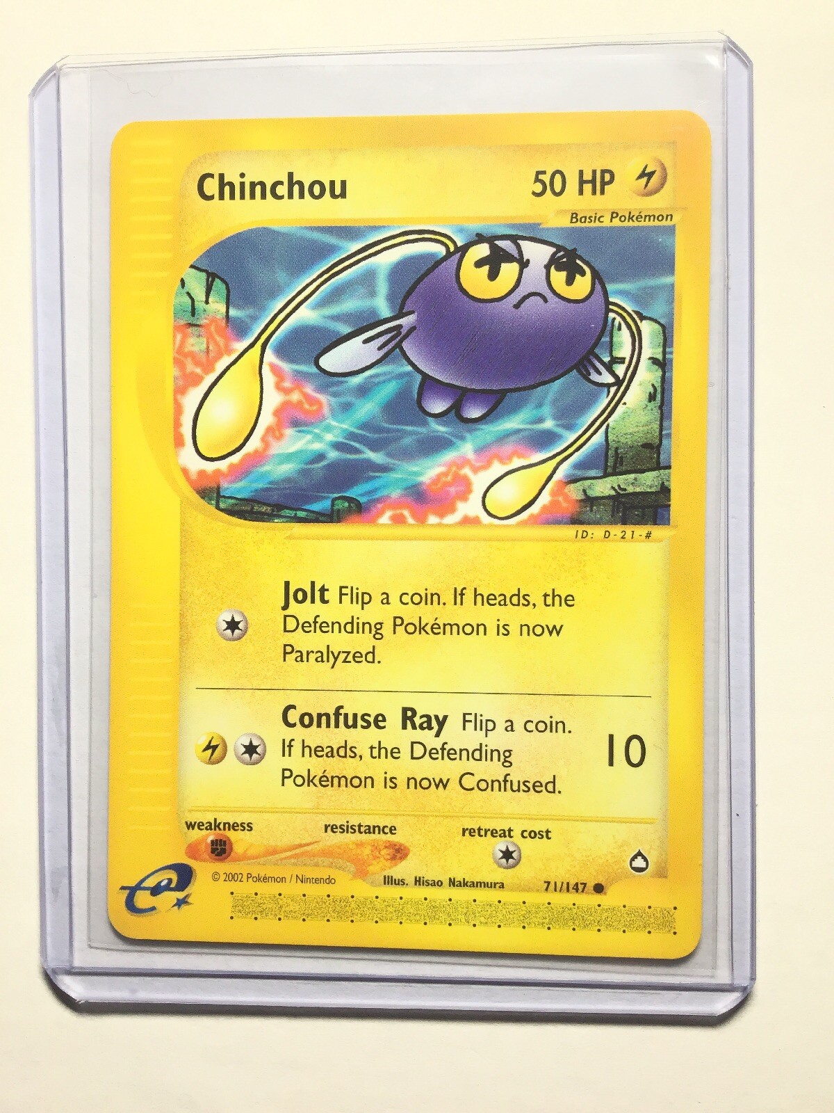 CHINCHOU - 71/147 - Aquapolis - Common - Pokemon Card - NM
