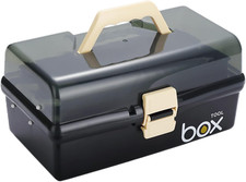 12'' Clear Three-Layer Storage Box - Versatile Organizer for Crafts  Cosmetics