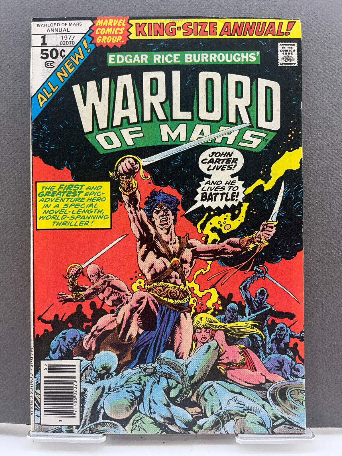 John Carter, Warlord of Mars Annaul # 1 Marvel Comics 1977 4.0 VG