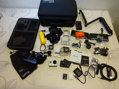 GoPro Hero 3 White Edition Actioncam Zubehörpaket Chest Head Mount Floating Back