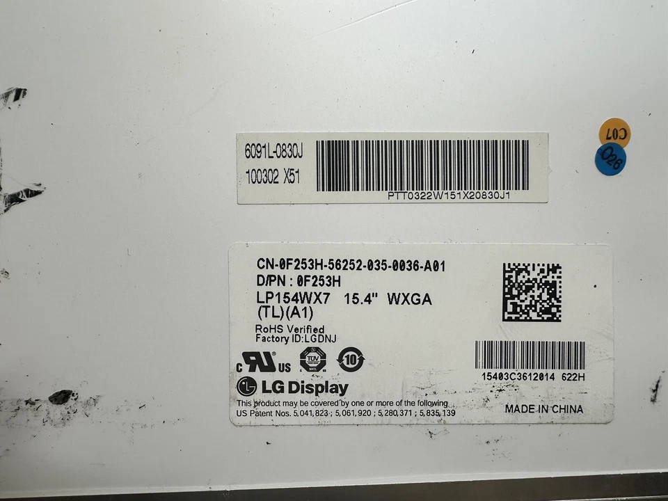 Dell Latitude E6500 15.4" Laptop WXGA Screen LCD Matte Display LP154WX7 (TL)(A1) - Image 4 of 4