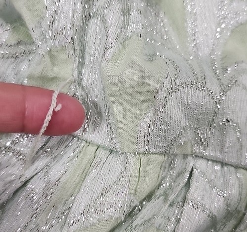 Roller Rabbit Mint Green Mini Dress L Clermont Nori Silver long sleeve - Picture 10 of 14