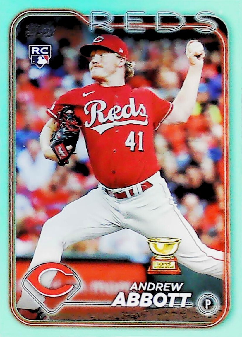 2024 Topps Series 1 FANATICS AQUA PARALLEL SP #214 ANDREW ABBOTT CINCINNATI REDS