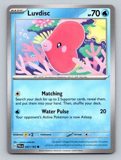 2023 Pokemon Card Paldea Evolved Luvdisc 47/193