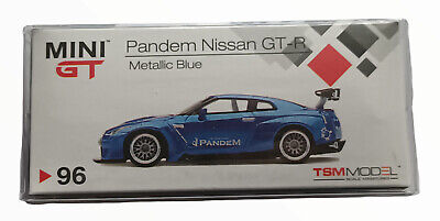 TSM Mini GT 96 Pandem Nissan GT-R R35 Metallic Blue RHD 1:64 | eBay