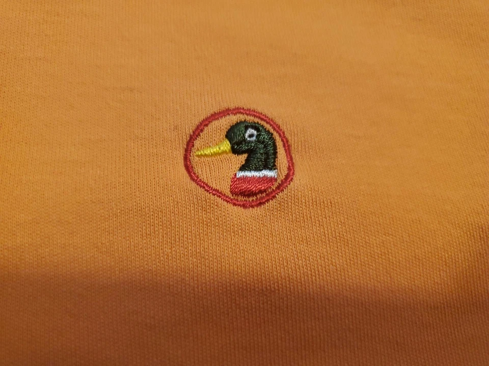 Polo Duck Head Naranja Blanco Para Hombre Talla L Algodón Pima Foto 3 de 4