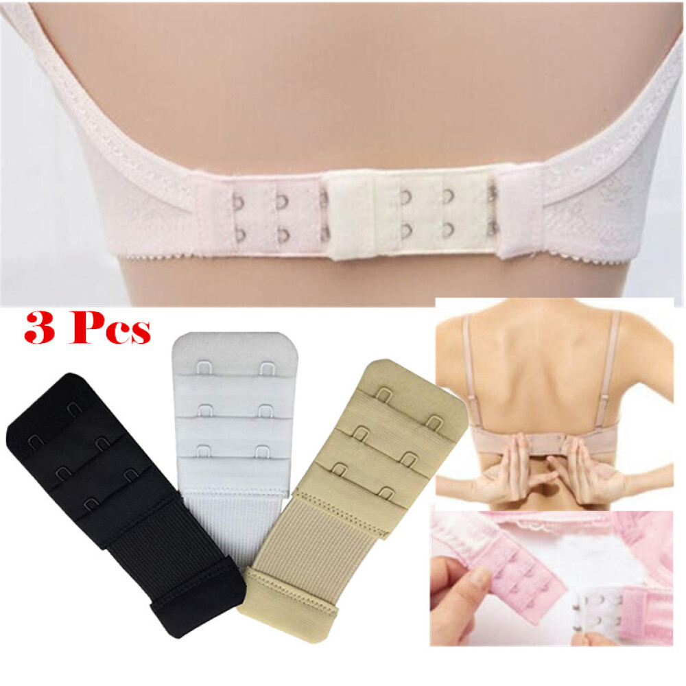 3 PCS 2 Hooks Bra Strap Extender Pregnancy Bras for Women Three Buttons