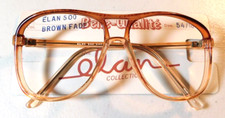 Vintage ELAN 500 Brown Fade 54/18 Eyeglass Frame New Old Stock 409