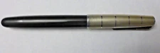 Vintage Watermans Fountain Pen Black & Silver Writing Instrument with Nib