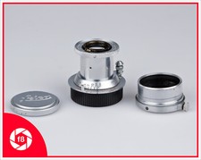 Leica Leitz ELMAR 50mm f3.5 50/3.5 Yr.1952 RED SCALE LTM Mount Lens  Cap  Hood