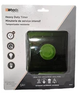 Outdoor 24-Hour Heavy Duty Mechanical Plug-In Timer, 2 Grounded Outlets -50012WD