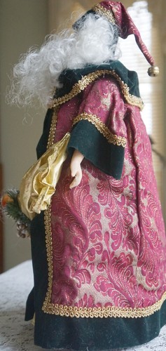 ~ RARE TALL ELEGANT FATHER CHRISTMAS TREE TOPPER OR MANTLE TABLE HOLIDAY DECOR ~ - Afbeelding 4 van 4