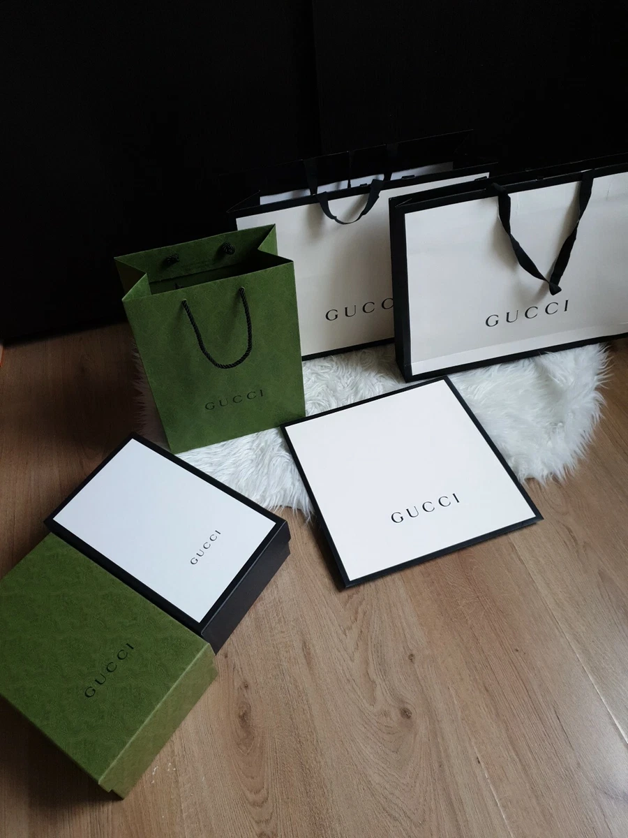 Gucci Empty Green Gift Box - Bag + Gift Card Envelope