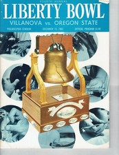 1962 Liberty Bowl Game Program Villanova wildcats Oregon State Beavers RARE VHTF