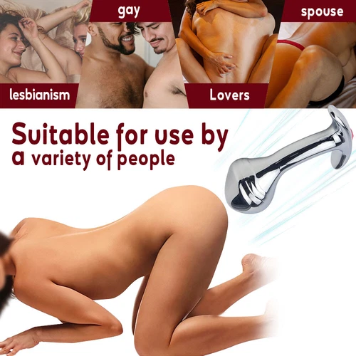 Metal Steel G-spot Anal Butt Plug Prostate Massager Probe Sex Toys for Men Women - Picture 7 of 33