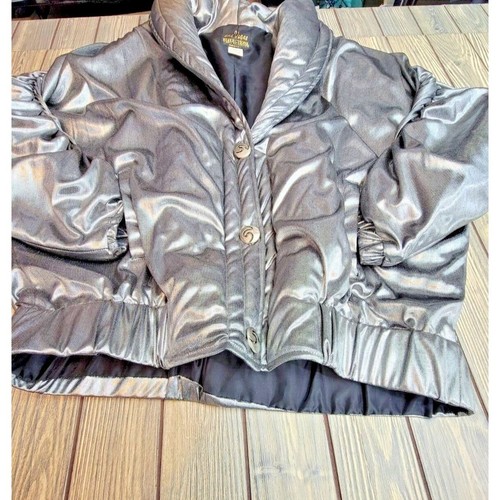 VTG Silver Jacket ONE SIZE MC Hammer Performance Style Las Vegas Reflections 90s - Picture 10 of 11