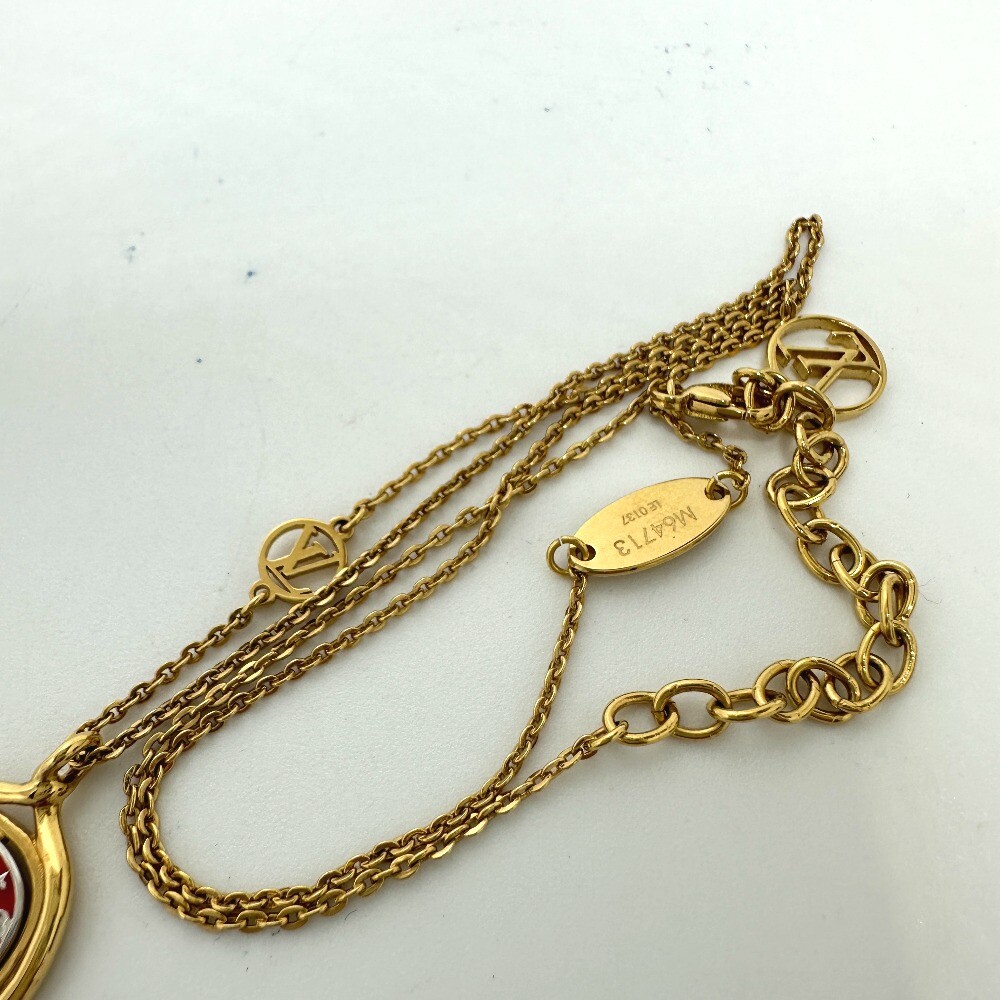 LOUIS VUITTON M64713 Monogram Collier Lady Lucky Necklace LV GP 