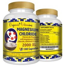  1 The Best Naturals Magnesium Chloride 2000mg 140 caps Nervous System Support 