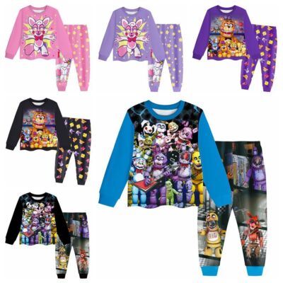 Set Kinder Hosen Nachtwäsche FNAF PJ'S Nächte bei Freddy Nachtwäsche Pyjamas
