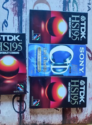 Lot de 3 Cassettes VHS Vierges TDK HS 180 Mn - Sous Blister