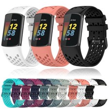For Fitbit Charge 5 Breathable Silicone Sport Band Strap Rubber Wrist Bracelet