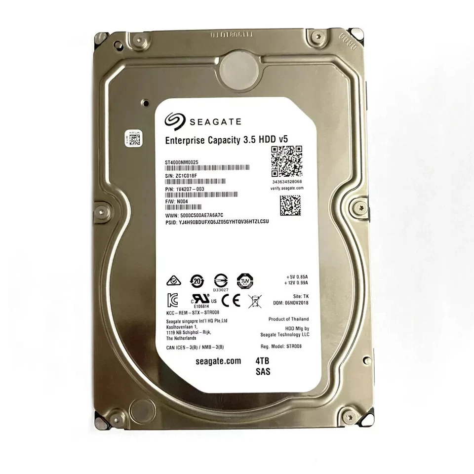 HardDisk Seagate  4TB SAS  12GB 3,5"  7.2k Enerprise Capacity V5  -ST4000NM0025