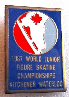 1987 ISU WORLD JUNIOR FIGURE SKATING CHAMPIONSHIPS Pin - U.S.A. Skaters Win GOLD