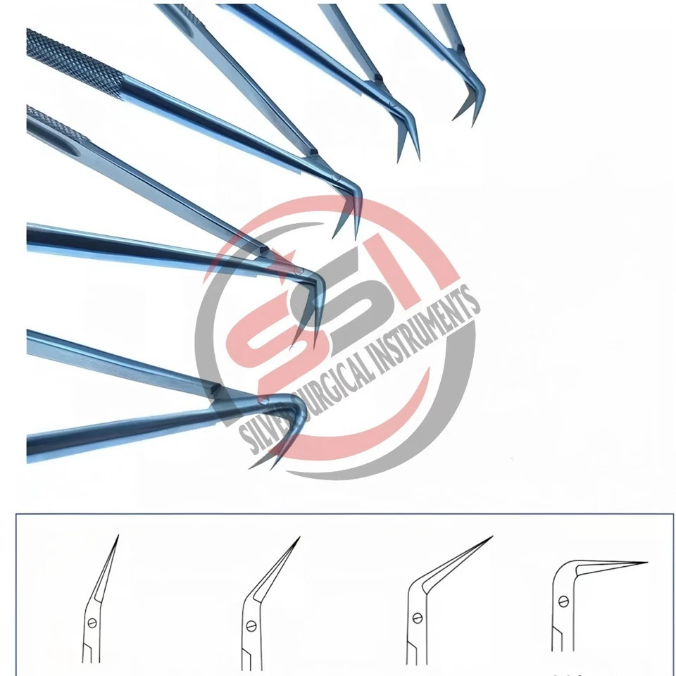 Micro Scissor Neurosurgery Microsurgical Angled Shears Cardiovascular Scissors - Image 2 of 3