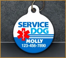 Service Dog - Pet ID Tag - Custom Personalized Service Dog ID tag
