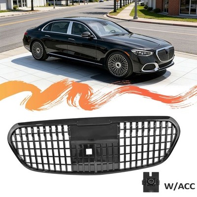 Front Bumper Grille for 2021-2024 Mercedes-Benz W223 S500 S550 S580 S680 Maybach
