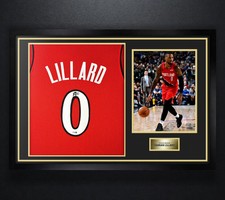 Damian Lillard Signed Portland Trail Blazers Jersey Framed JSA COA Auto Display