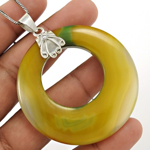 Birthday Gift For Her Natural Onyx Gemstone Pendant 925 Sterling Silver Jewelry - Picture 1 of 12