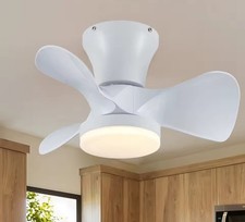 VENTILATORE DA SOFFITTO LAMPADARIO PLAFONIERA 53W  DESIGN LUCE DIMMERABILE WHITE