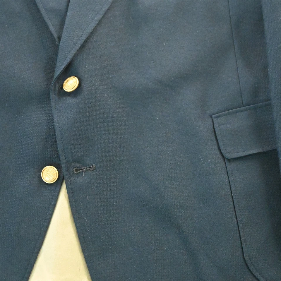 Arnold Palmer 52R Azul Marino Hopsack Botón Dorado Hecho en EE. UU. Blazer Chaqueta Abrigo Deportivo Foto 3 de 4