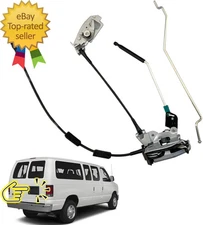 Door Latch Assembly W/Cable&Rod Compatible for Ford E150 E250 E350 Rear Right