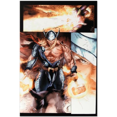 Marvel Comics Geheimnis Invasion Thor #3 #' D Leinen Doug Braithwaite, COA
