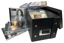 CheckOutStore Black CD Jewel Cases Storage Box Holds 29 Cases Lot