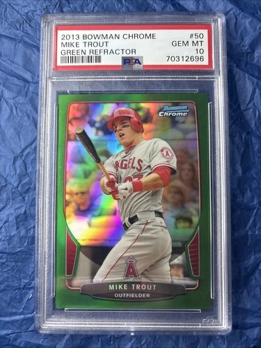 2013 Bowman Chrome - Mike Trout #50 Green Refractor