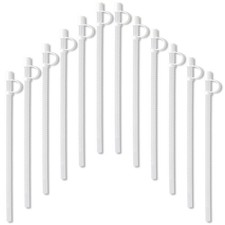 Reusable Plastic Straws with Caps - Bendable and Flexible for Drinking Cups a...