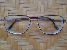 VTG Rem 80s Aviator Silver Metal Double Bridged Eye Glass Frames 140 55-15