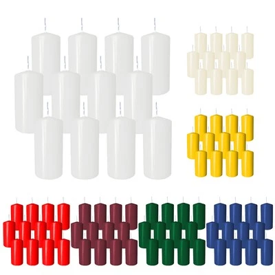 0,06 €/h Stumpenkerzen 12 x 30 Stunden Brenndauer D 60 mm x H 120 mm - Bild 1 von 3