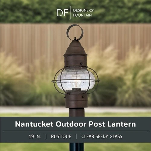 Outdoor Lamp Post Light Fixture Classic Rustic Finish Weather Resistant Exterior - Picture 2 of 2