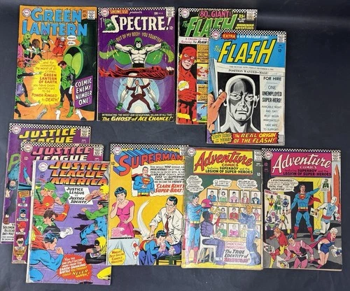 Vintage Lot 1960s Detective Comics DC Comic Book Batman, Green Lantern The Flash