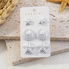 3 x Modischer, aktueller Ohrschmuck im Maritim Look. Verschiedene wie: Seestern