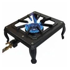 Turbo 1 Burner Country Cooker 6.9kPa 18mj Cast Iron LPG Camp Stove Hose Regulato