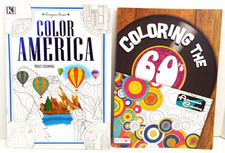 2 Coloring Books: Color America Bendon 2021  Coloring the 60's Kappa 2025 